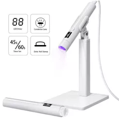 lanterna portatil com suporte led uv