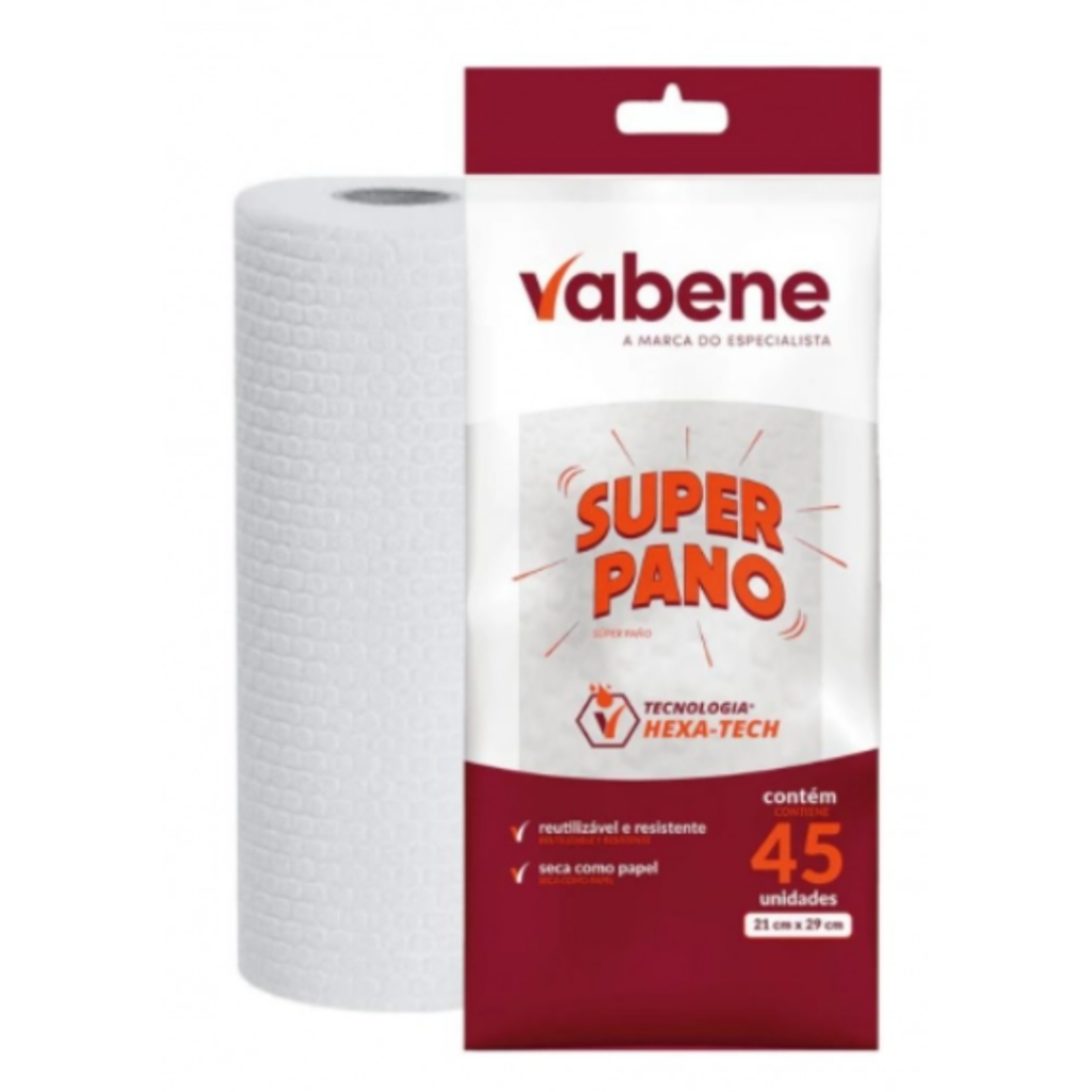 SUPER PANO BRANCO 21X29 C/45 - VABENE **PANO MULTIUSO**
