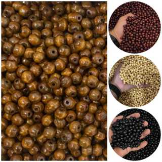 Bola de Madeira 6/8/10/12mm Missanga para Terço Pulseiras Japa Mala e Artesanato 100 unidades em Oferta na Shopee