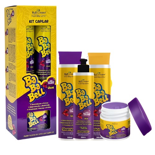 Kit Capilar Bell Corpus 4 itens tratamento capilar shampoo condicionador mascara finalizador