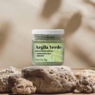 Argila para sobrancelhas com alecrim, cuidados com as sobrancelhas com argila em pó em Oferta na Shopee