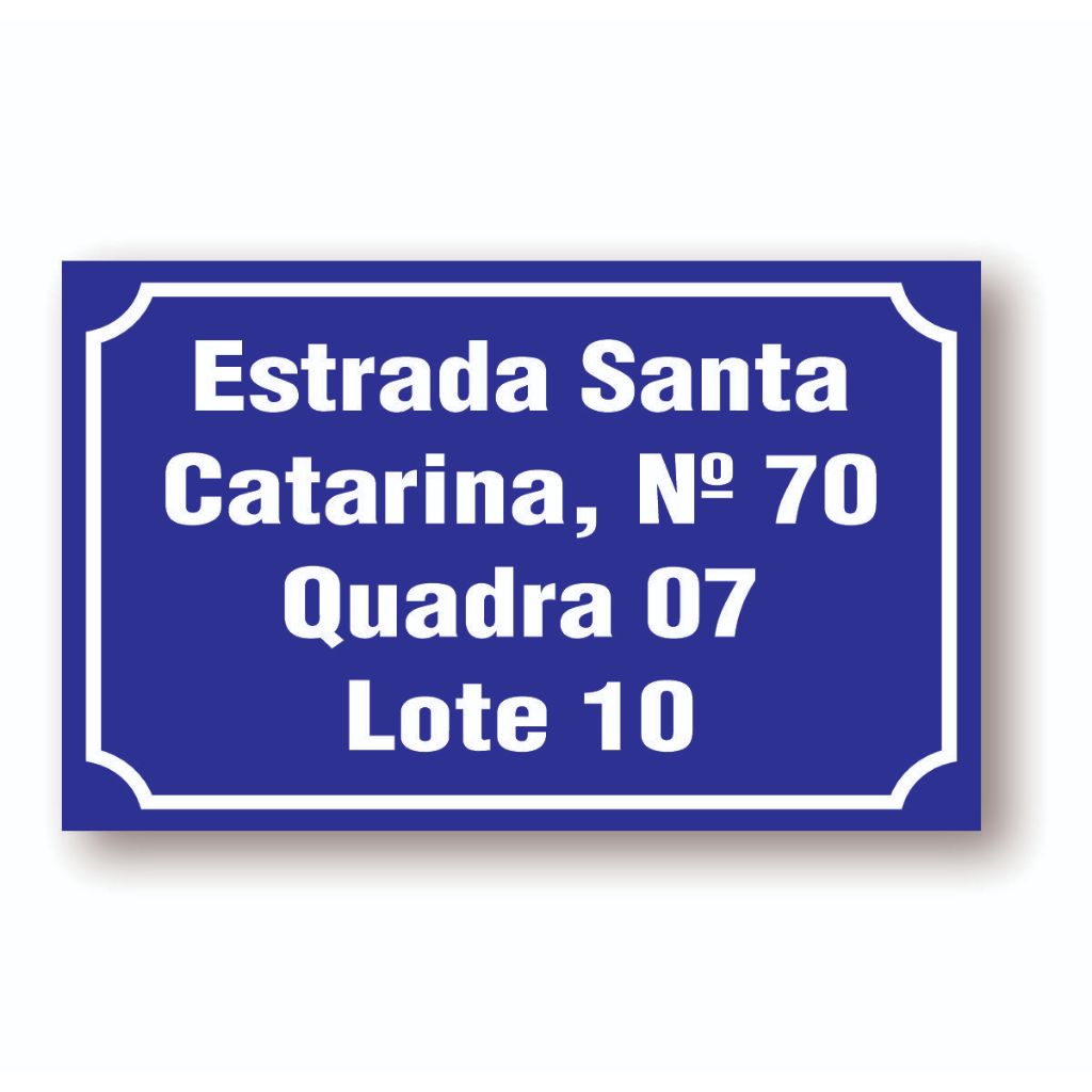 Placa de Endereço Residencial Personalizada em Oferta na Shopee