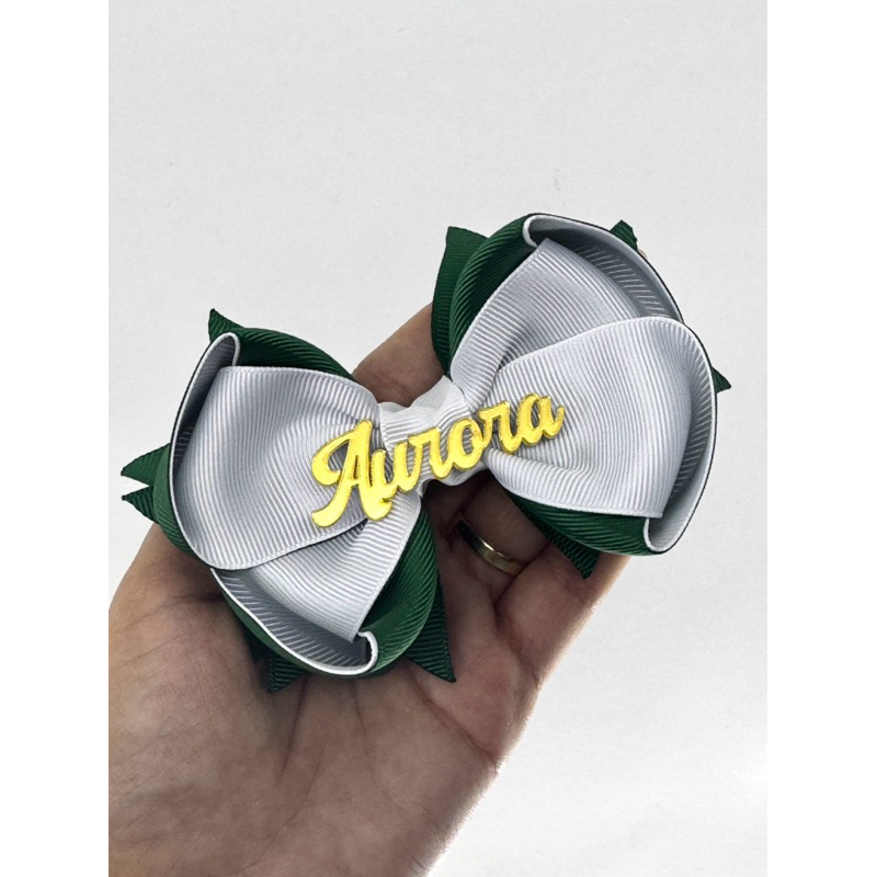 Laço amora invertido  personalizado com nome tamanho G