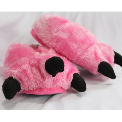 PANTUFA 3D pé de Monstro Rosa Moda Fashion