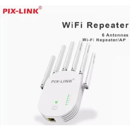 Repetidor Wifi 1200m 6 Antenas Roteador Amplificador De Sinal Modem 300MBPS