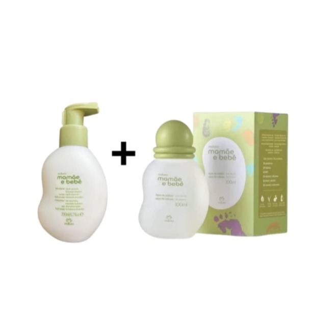 KIT Colônia (100ML) + Hidratante (200ML) Mamãe e Bebê - NATURA