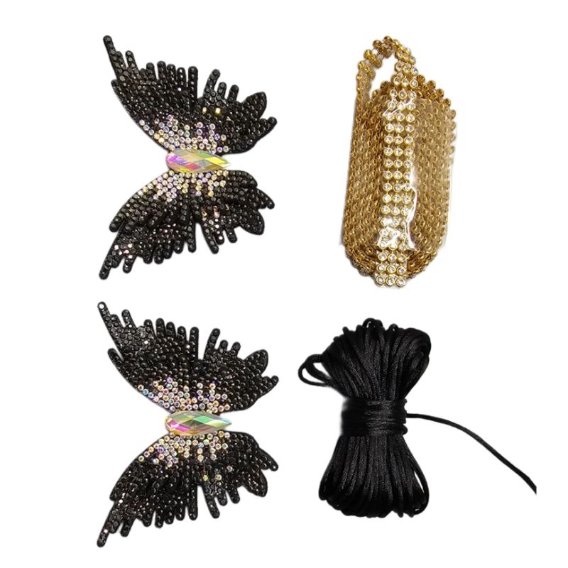 KIT BORBOLETA DE FELTRO para customização de chinelo