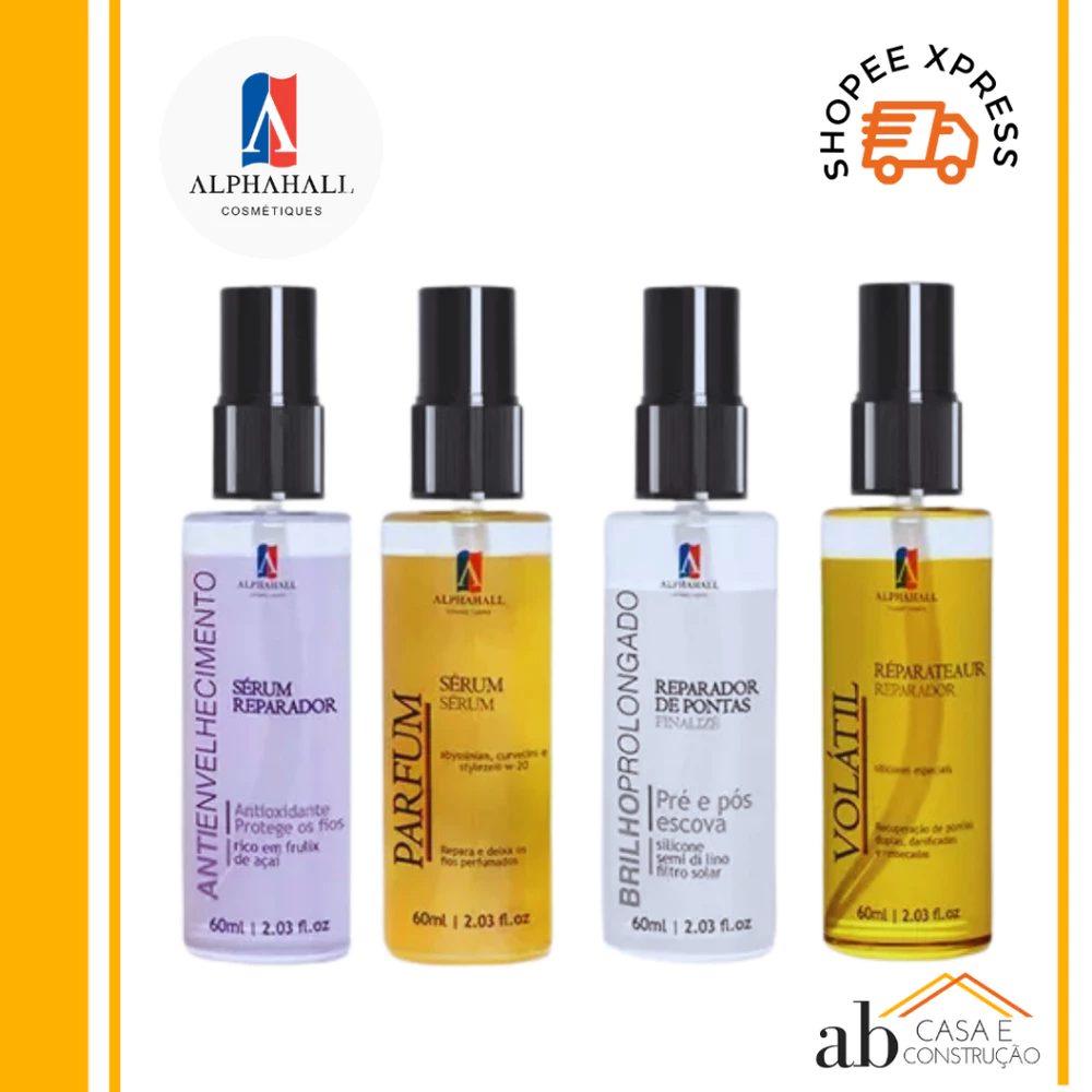 Reparador de Pontas Alphahall Serum Açai Volatil Cristal 60ml