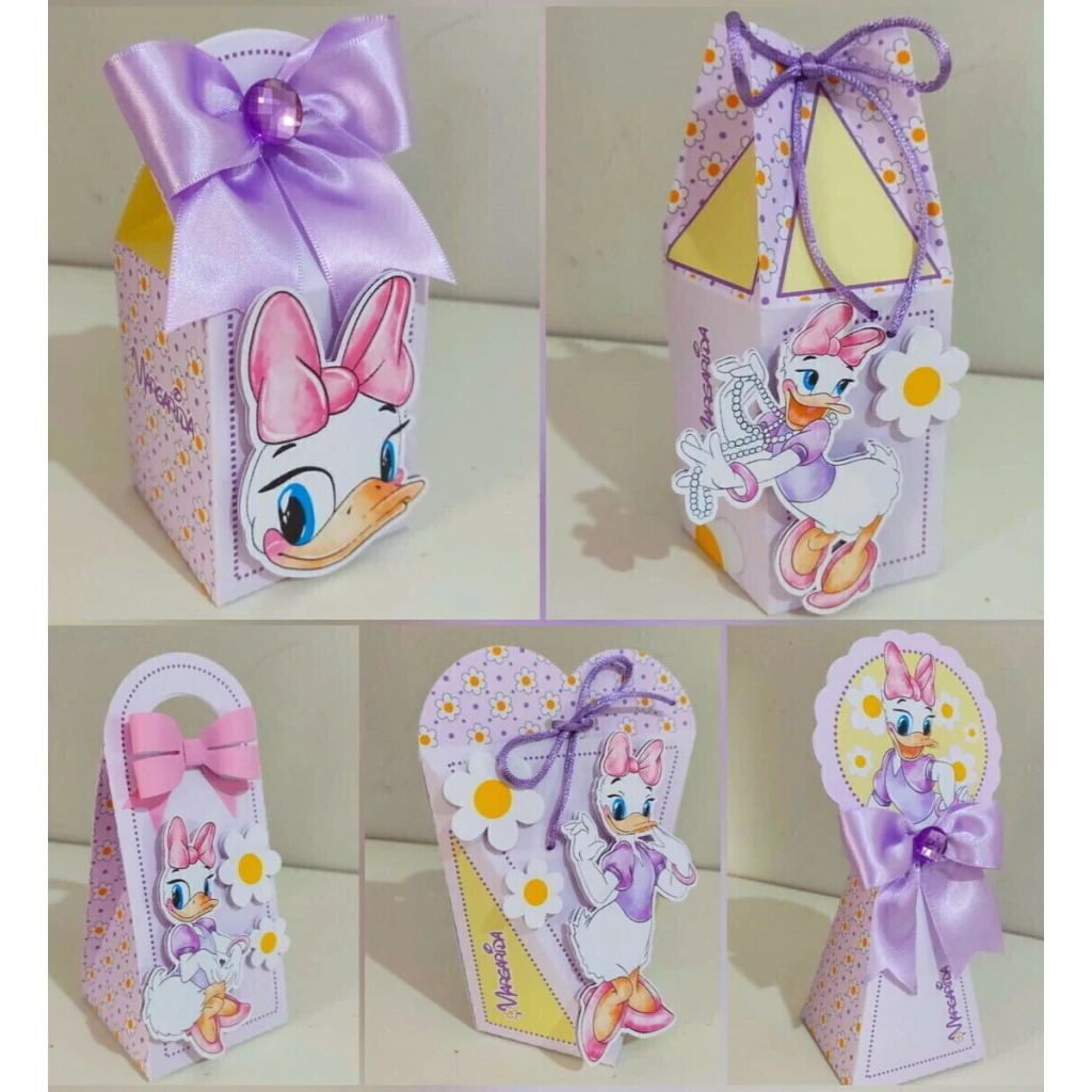 PEGUE E MONTE/KIT FESTA/CAIXINHAS PERSONALIZADA/LEMBRANCINHAS/PERSONALIZADOS:TEMA MARGARIDA /MINNIE