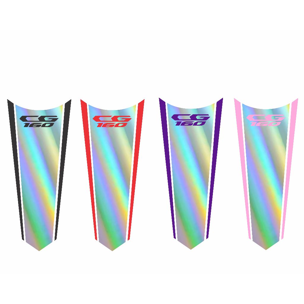 adesivo tanque gravata holográfico titan/Fan/start 125/150/160 LAMINADO COM PELÍCULA TRANSPARENTE em Oferta na Shopee