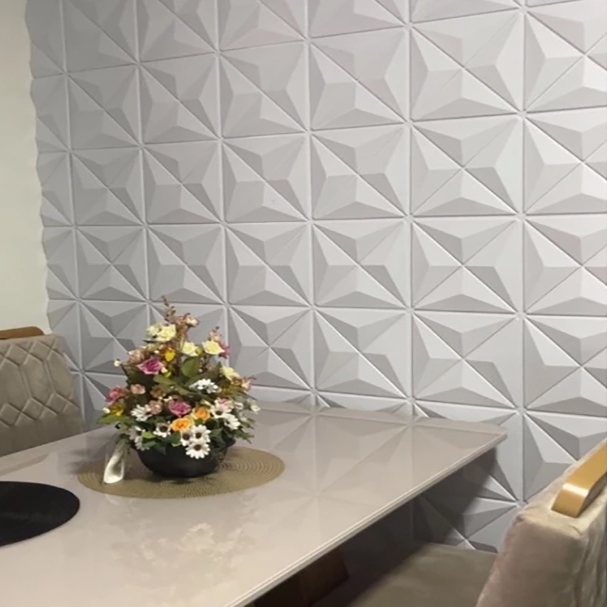 Kit 100 Placas Revestimento PVC 3d De Parede Decorativa 25x25 cm Vários Kits