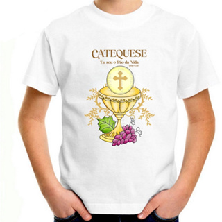 Camiseta Catequese Eu sou o Pão da Vida Primeira Eucaristia Primeira comunhão todos os tamanhos em Oferta na Shopee