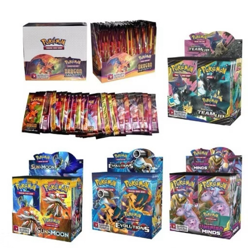 Booster Box 360 Cartas de Pokémon Brilhantes Pokemon Caixa de Exibição Booster Para Coleção de Cartões Jogo de Batalha
