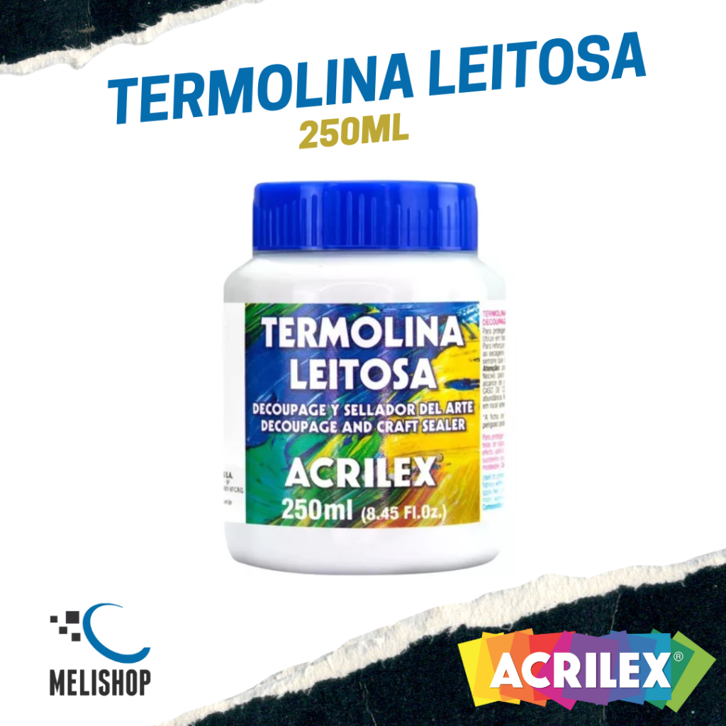 Termolina Leitosa para Artesanato e Decoupage 250ml Acabamento Protetor Original Acrilex