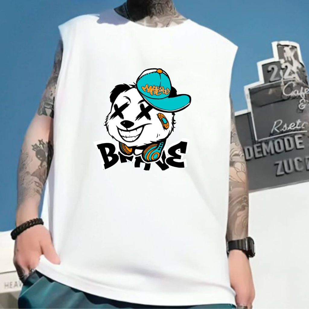 Camiseta Regata Streetwear Oversized Masculina Camisa Academia Cavada Unissex Camiseta Larga Algodão Musculação Casual