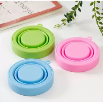 kit c/4 copos de silicone retrátil com tampa 150ml [ para lembrancinhas de festas, etc; ] - IDEIA FLORIDA -