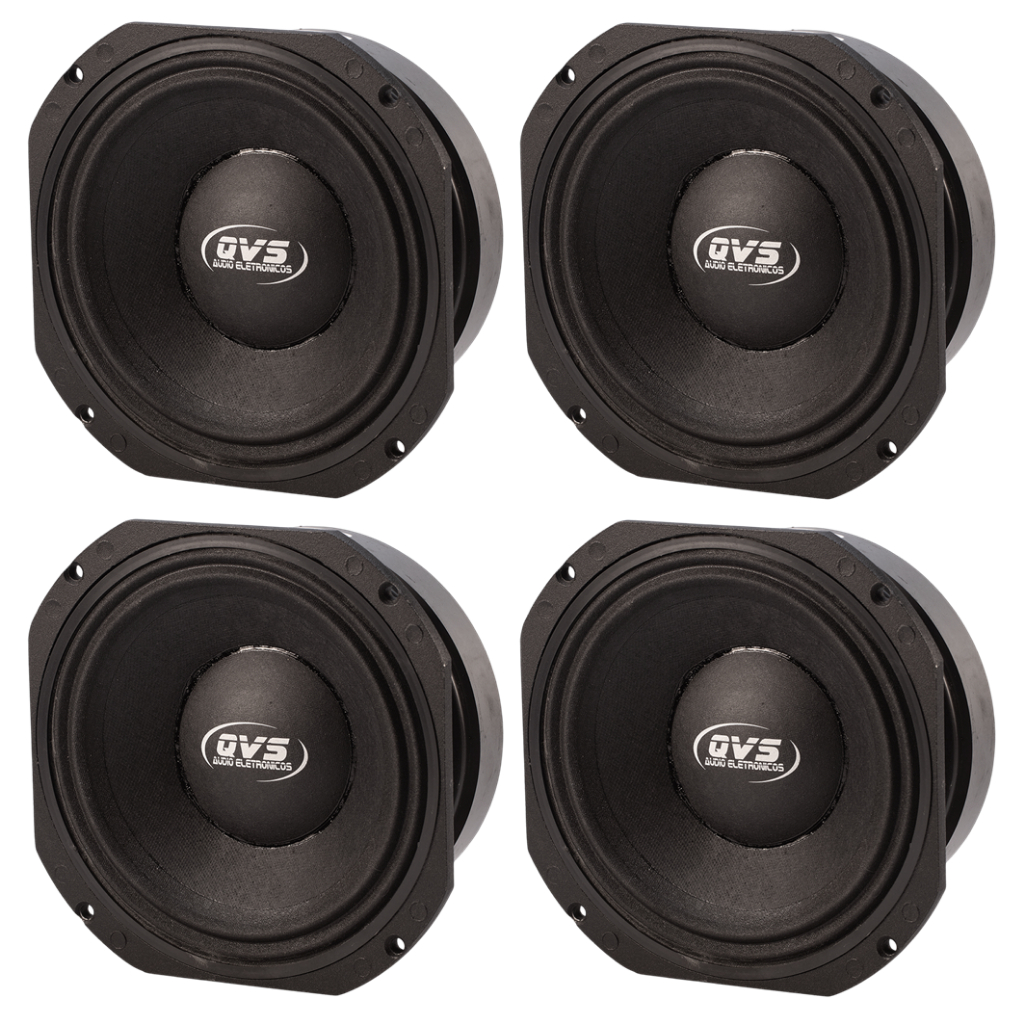 4 Alto Falante 8 Polegadas 400w Rms Line Array PA Som Automotivo Medio Grave Woofer