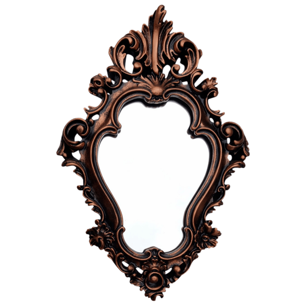 Espelho Decorativo Veneziano Parede Moldura Resina 50x34cm Vintage Provençal Retrô Quarto