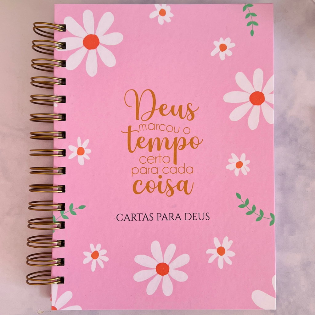 Caderno Devocional "Cartas para Deus" – A5, Capa Dura, 200 Páginas, Wire-O em Oferta na Shopee