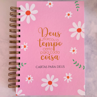 Caderno Devocional "Cartas para Deus" – A5, Capa Dura, 200 Páginas, Wire-O em Oferta na Shopee