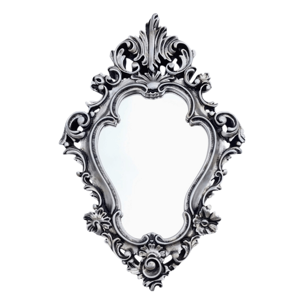 Espelho Decorativo Veneziano Parede Moldura Resina 50x34cm Vintage Provençal Retrô Hall de Entrada