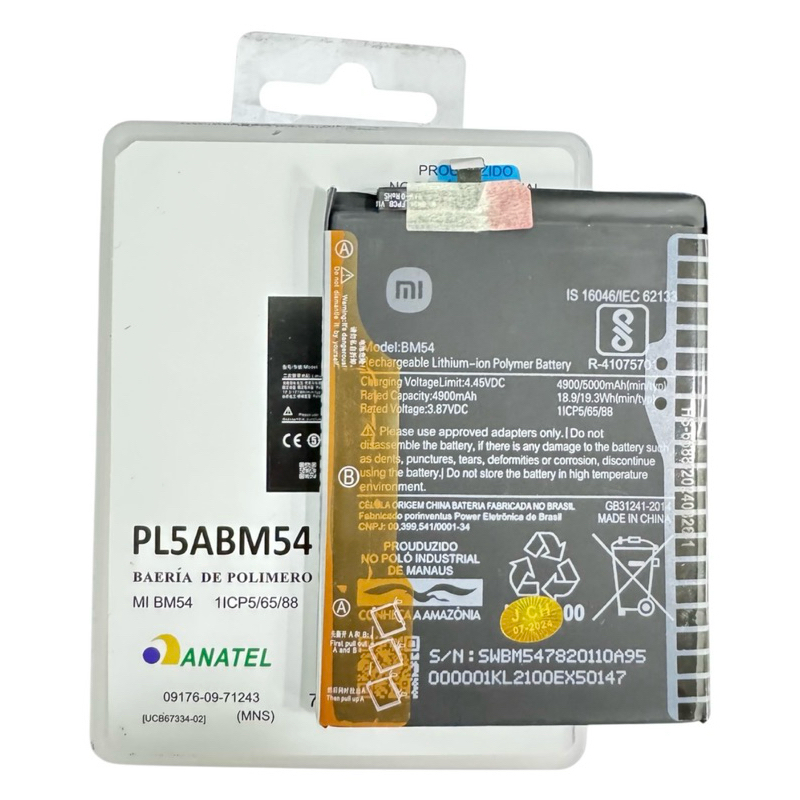 BM54 BATERIA Flex Redmi Note 9t 5g Bm54 Genuína em Oferta na Shopee