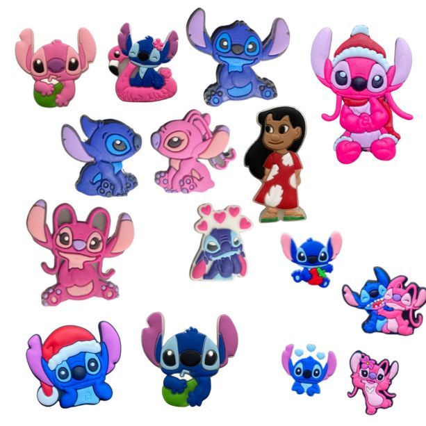 03 a 10  Pins/Bottons Emborrachados Para Babuche - Stitch
