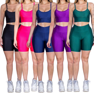 Kit 5 Short Feminino 3D Plus Size Legging Suplex Shortinho Leg Feminina Academia Cintura Alta em Oferta na Shopee