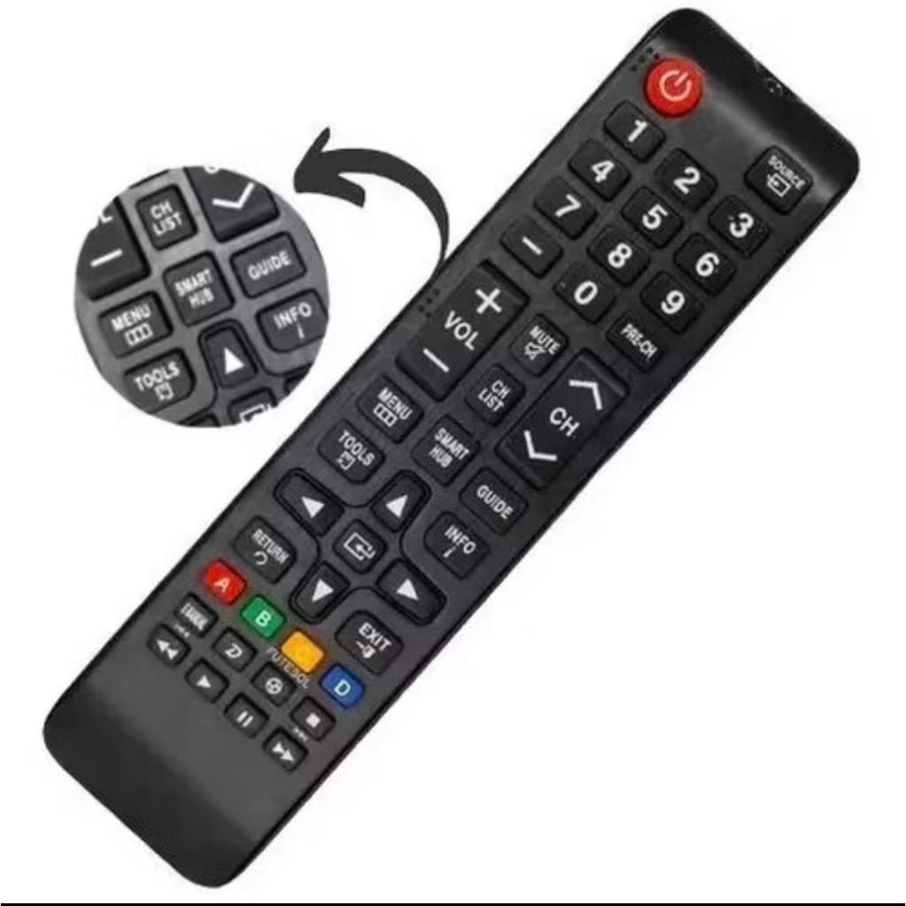Controle Remoto Samsung Compatível Tvs Samsung Smart Tv Hub-7036/7028 Plasma Lcd Led