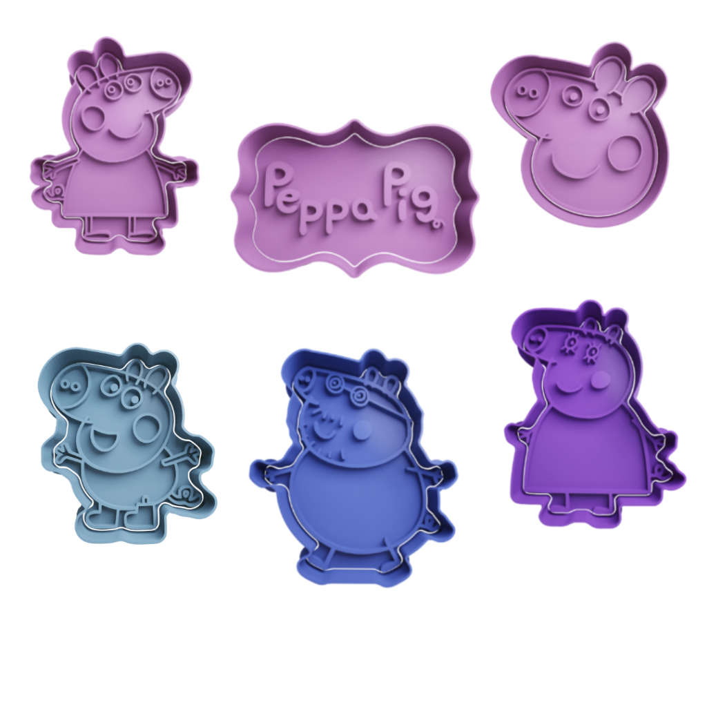 Kit Cortadores e Carimbos Peppa Pig – 6 Peças Incríveis em Oferta na Shopee