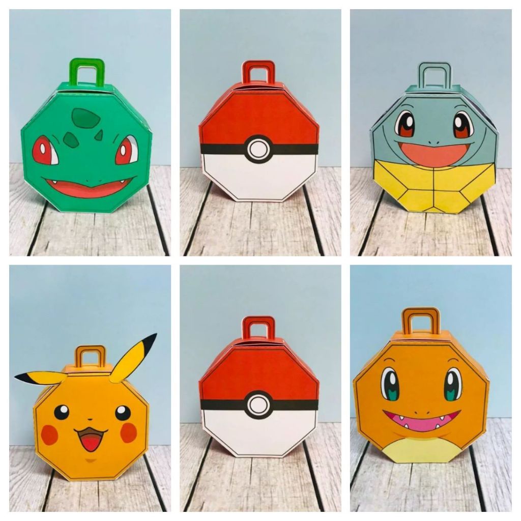POKEMON POQUEMOM CAIXAS CAIXINHAS PERSONALIZADAS LEMBRANCINHAS