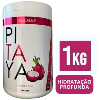 Máscara De Hidratação Nutrição Capilar 2 Em 1 Creme Extrato de Pitaya Hidralize Pote de 1Kg