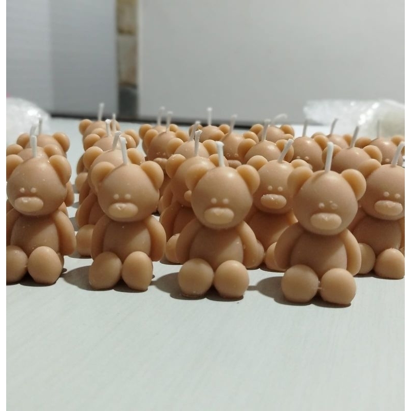 Mini velas perfumadas na cor marrom/ batizado/ lembrancinhas/ chá revelação/ chá de fraldas/ nascimento.