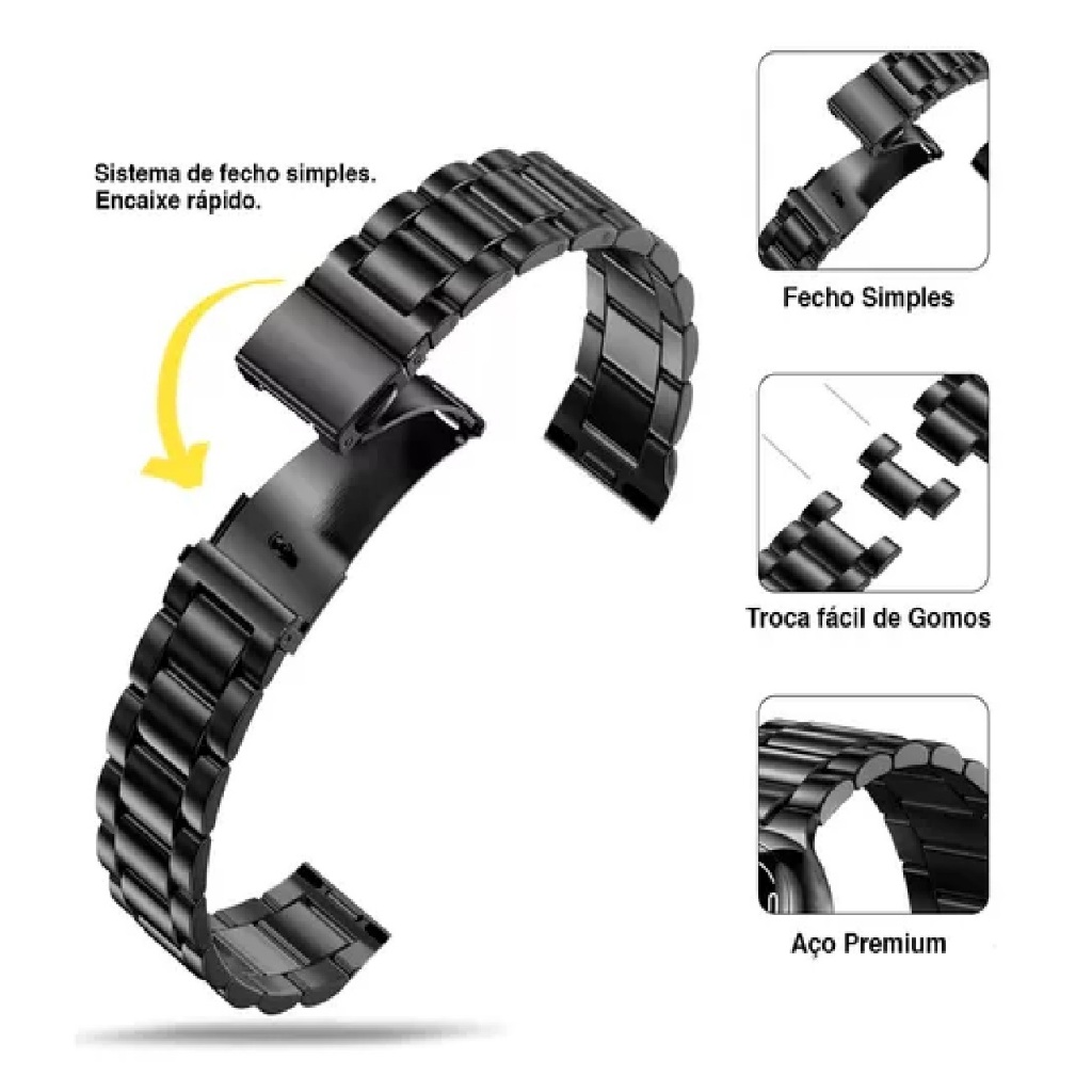 Pulseira De Aço Inoxidavel Metal Para Relogio Xiaomi Watch S4
