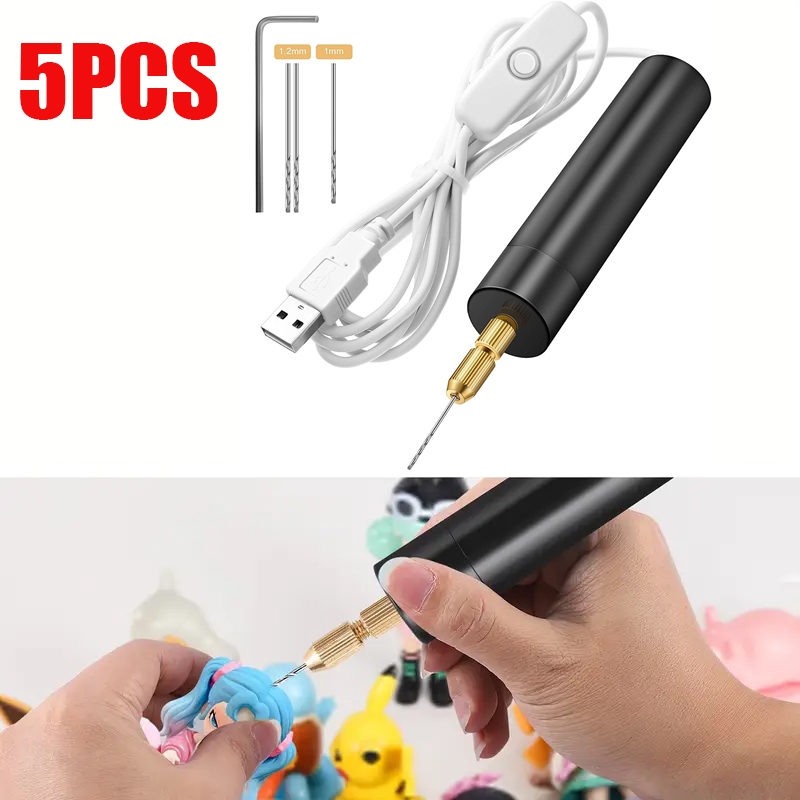 Mini Broca Elétrica Manual De 5V Com Rotativa Portátil Alimentada Por USB De Torção Utilizada Para Jóias De Resina Epóxi em Oferta na Shopee