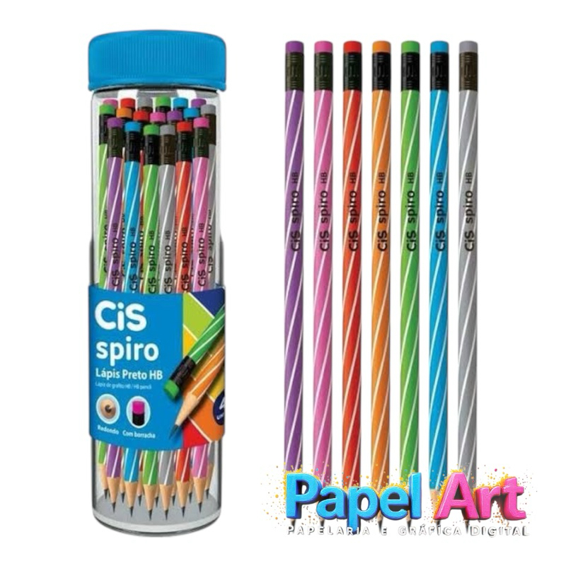 Lápis Preto HB Spiro Unidade Cis em Oferta na Shopee