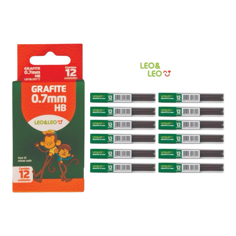 Grafite Leo e Leo 0,7 HB Com  12 Caixas e com 12 Minas em Oferta na Shopee
