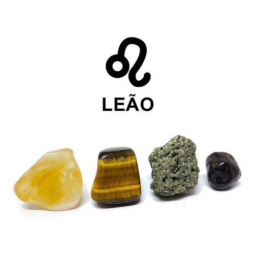 Pedras Signo Leão Cristais Pedra Natural Zodíaco