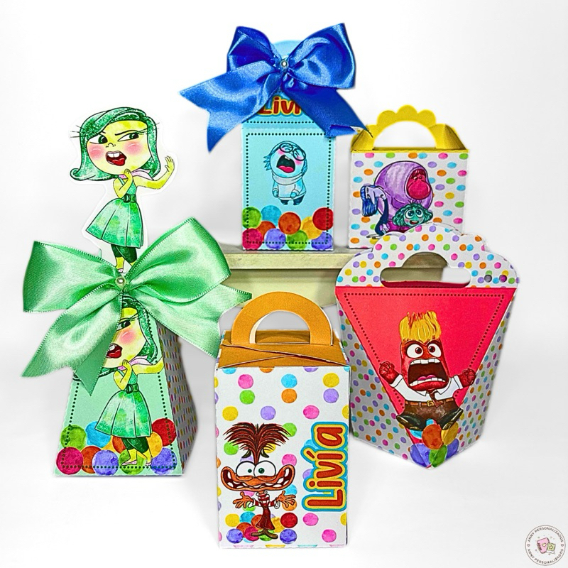 Kit Festa Divertidamente Caixinhas Personalizadas  Lembrancinhas para Festa PEGUE E MONTE