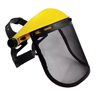 Protetor Facial Com Tela De Aço Para Operador De Roçadeira em Oferta na Shopee
