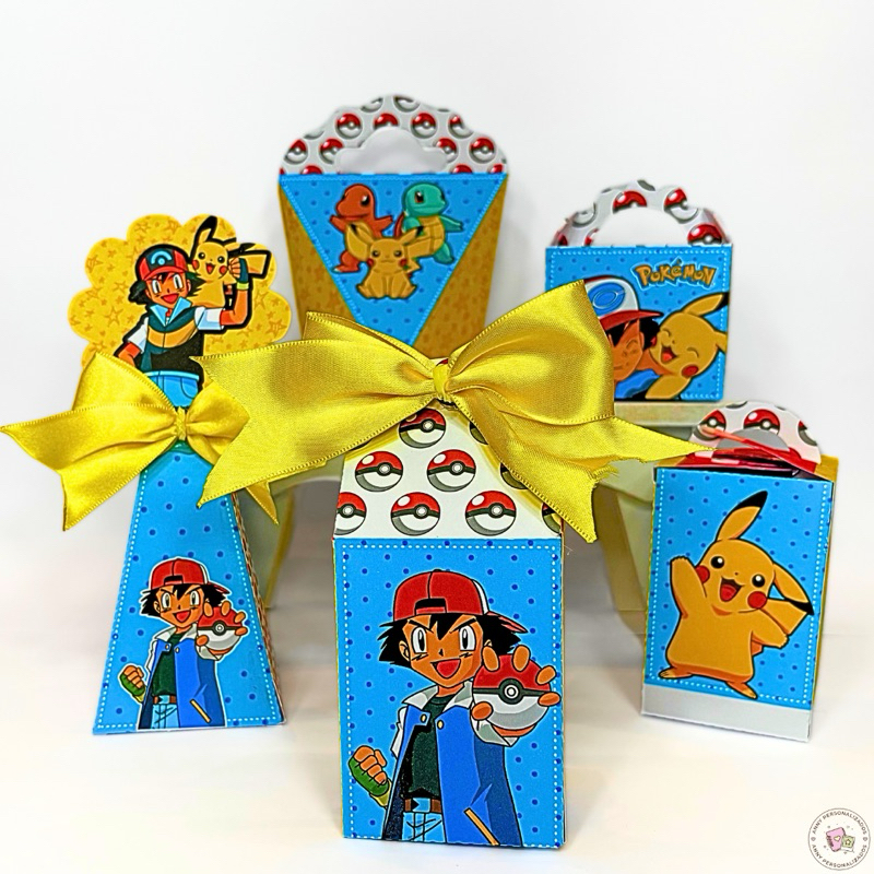 Kit Festa Pokemon Caixinhas Personalizadas Lembrancinhas para Festa PEGUE E MONTE