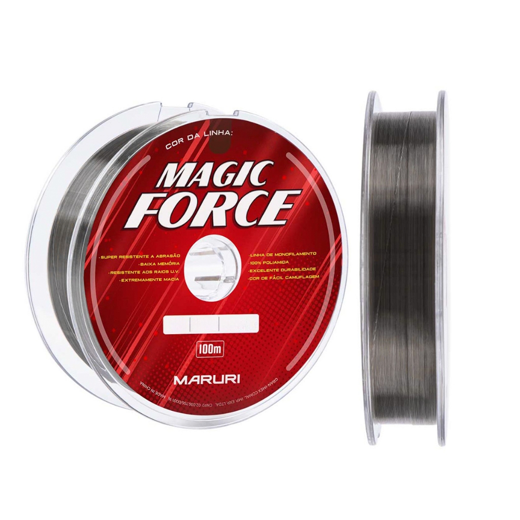Linha Monofilamento Magic Force 100mts Cinza - Maruri em Oferta na Shopee