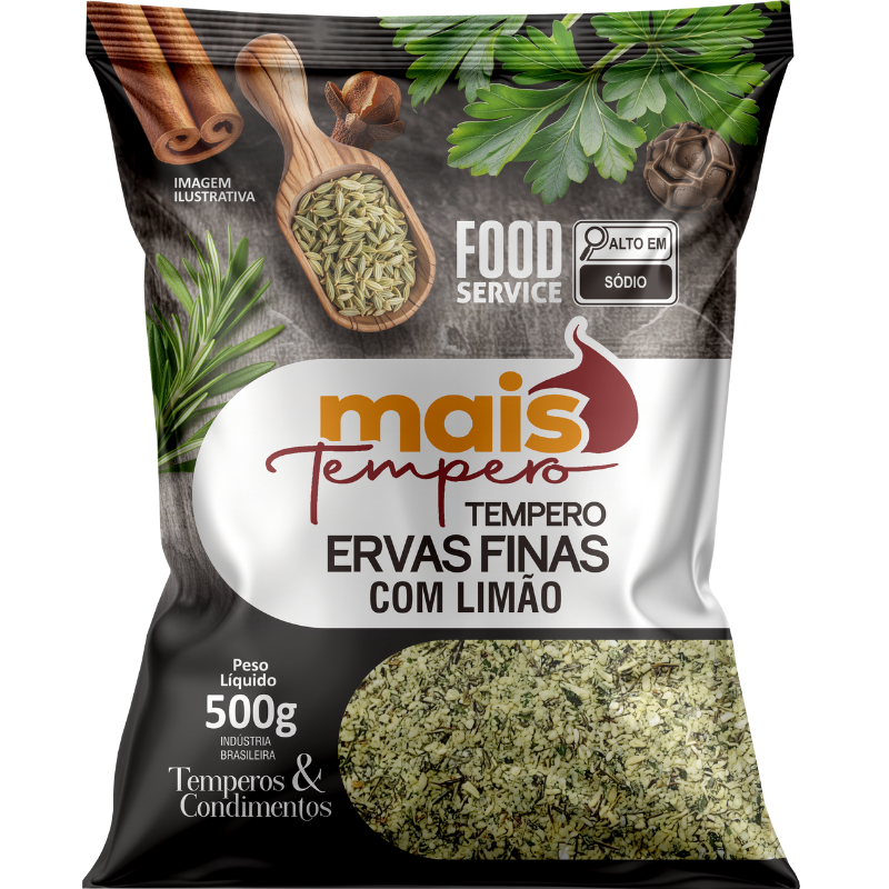 Tempero Ervas Finas Com Limão Premium 500g, 1kg ou 700g NO POTE 100% - Super Linha Premium Mais Tempero