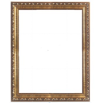 Moldura 40x50 Dourada Trabalhada sem Visor e sem fundo para telas