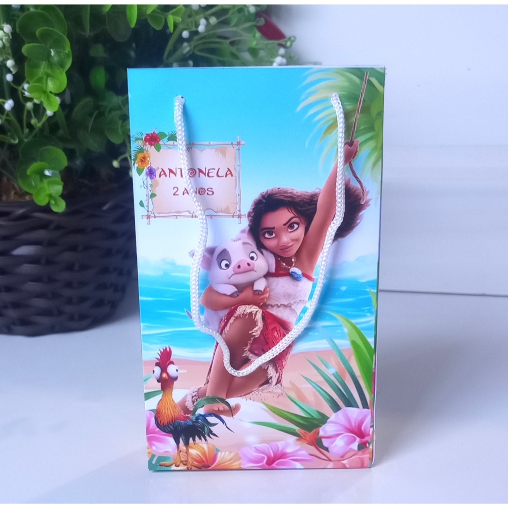 SACOLINHA PERSONALIZADA PARA LEMBRANCINHA DE ANIVERSÁRIO/FESTA - SACOLINHA SURPRESA- MOANA 2.