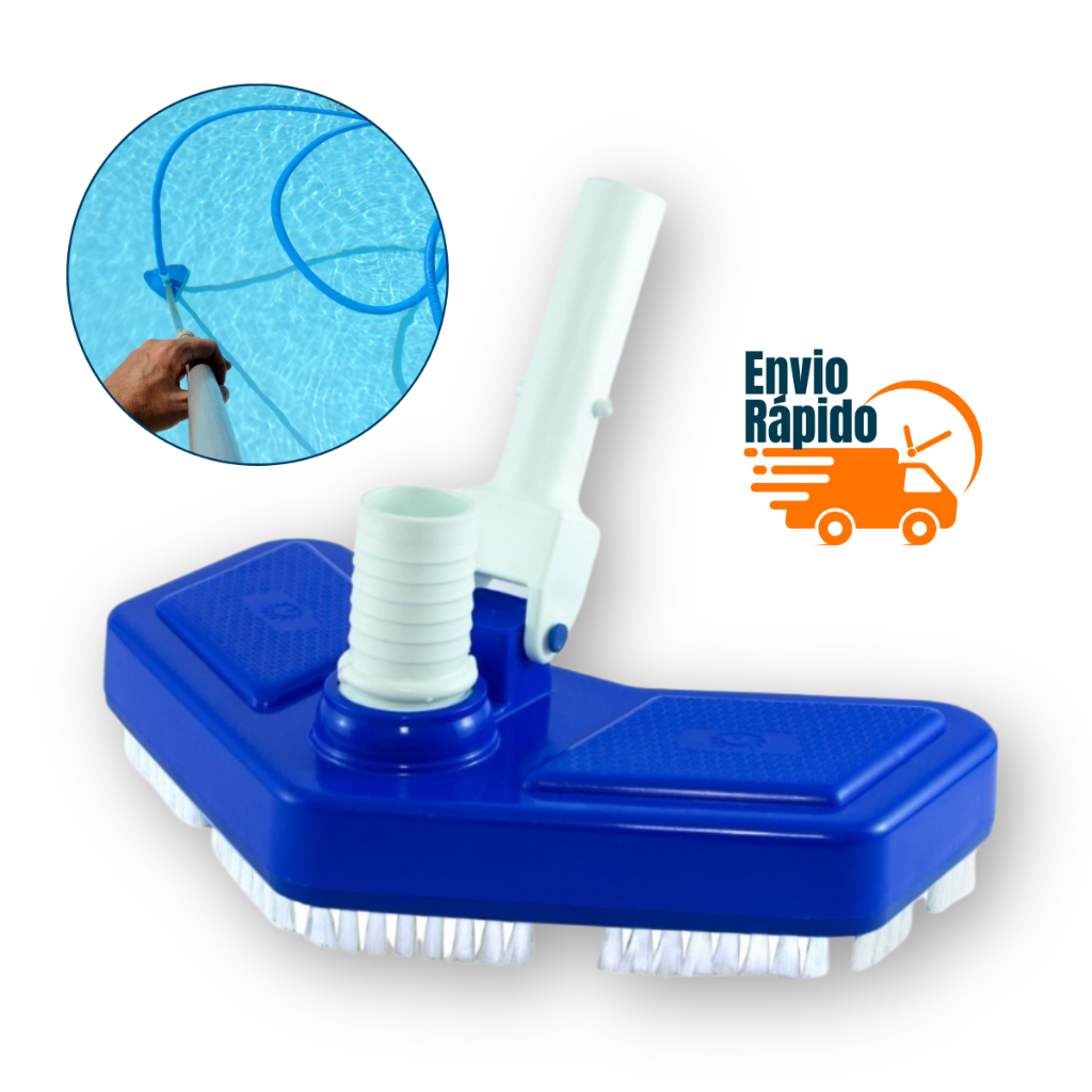 Aspirador Asa Delta Com Escova Para Piscina - Brustec Limpeza Resistente Eficiente Manual em Oferta na Shopee