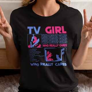 Camiseta Banda Indie Tv Girl Who Really Cares Not Allowed em Oferta na Shopee