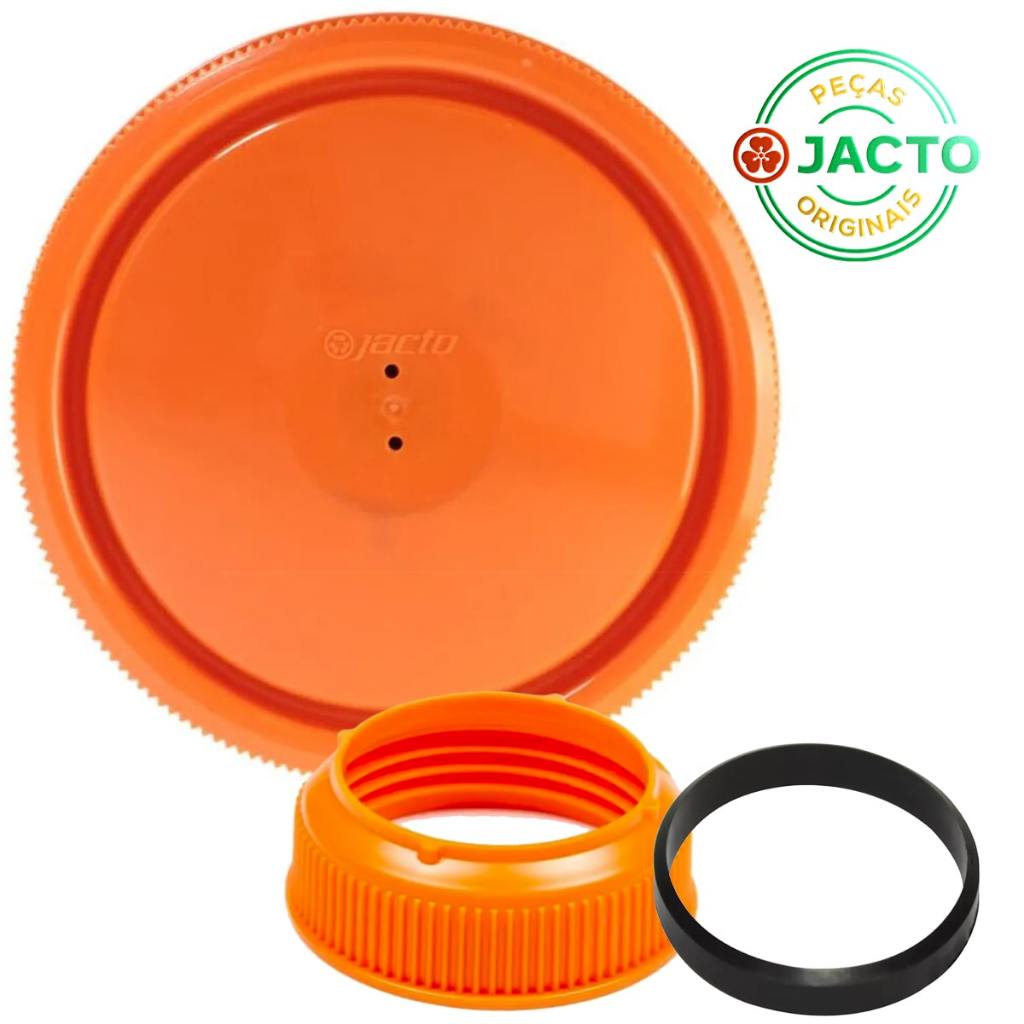 Kit Reparo Tampa + Porta Gaxeta + Gaxeta Pulverizador Costal PJH Original Jacto