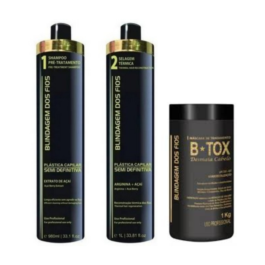 Kit Blindagem dos fios Semi definitiva 3x1000ML em Oferta na Shopee