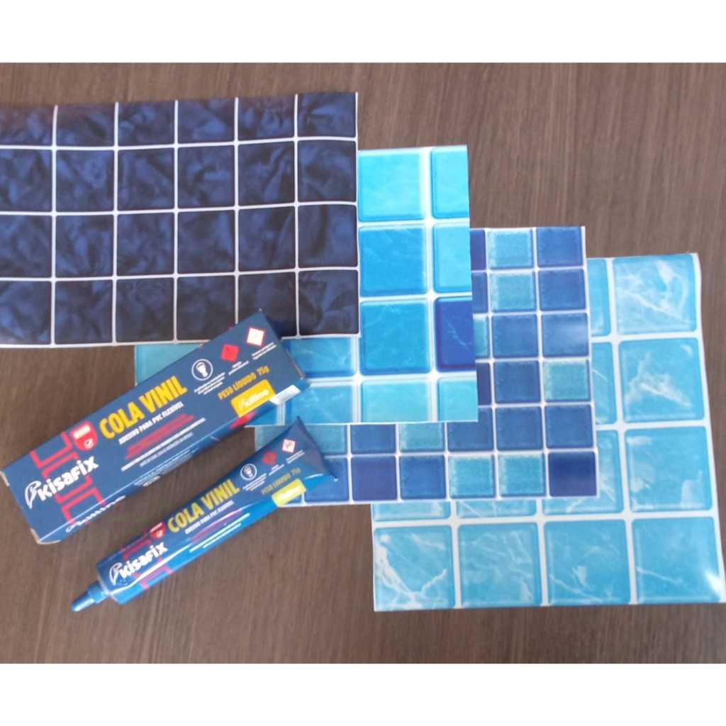 Kit Reparo Para Piscina de Vinil-Piscina Inflável-Boias-Barraca-Lona e Infláveis Cola 75gr + Faixa de Vinil